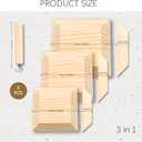 3-Pack Square Pottery Molds Wood Pottery Tools with Handle Top Forms for DIY Bowls Plate Dish Slump Press Art Making Pottery Tools for Handbuilding(4.5" 5.5" 6.5")