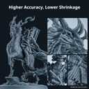 ANYCUBIC 3D Printer Resin, ABS-Like 3.0 Resin for 8K/14K/16K 3D Printing, Strong Strength, High Precision, Low Odor, Wide Compatibility for All LCD Resin 3D Printers (Grey, 1kg)