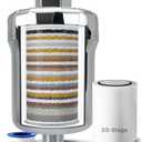 Ispring 33-Stage High Output Shower Filter, Universal Shower Head Filter for Hard Water, 99% Removal of Heavy Metals, Chlorine & Sediment - Chrome (SF1S)