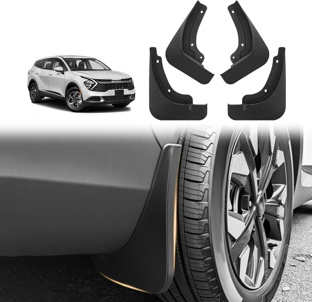 Muslogy for Sportage 2023 2024 2025 2026 Mud Flaps Front & Rear Splash Guard Fender Mud Guard NQ5 Exterior Accessories No Drilling Required Compatible with Kia Sportage 2023-2026 4PCs