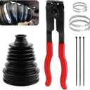 CV Boot,Professional CV Axle Boot Repair Kit with Ball-Cage Pliers & 4PCS Stainless Steel Clamp,Dustproof CVs Joint Boots Kit for Protecting CVs Axle Boots Car Accessories