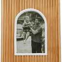 Foreside Home and Garden 4x6 Ribbed Arch Photo Picture Frame w/Glass Pane Family & Friends Picture Frame Home Living Room End Table Fireplace Mantle Table Tabletop Display Decor Decoration