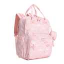 BabbleRoo Diaper Bag Backpack - Baby Essentials Travel Tote - Multi Function Water Resistant Diaper Bag, Travel Essentials Baby Bag with Changing Pad, Stroller Straps & Pacifier Case - Pink Birdy