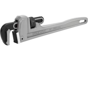 DURATECH 10-inch Heavy Duty Aluminum Straight Pipe Wrench, Adjustable Plumbing Wrench, Drop Forged, Exceed GGG standard