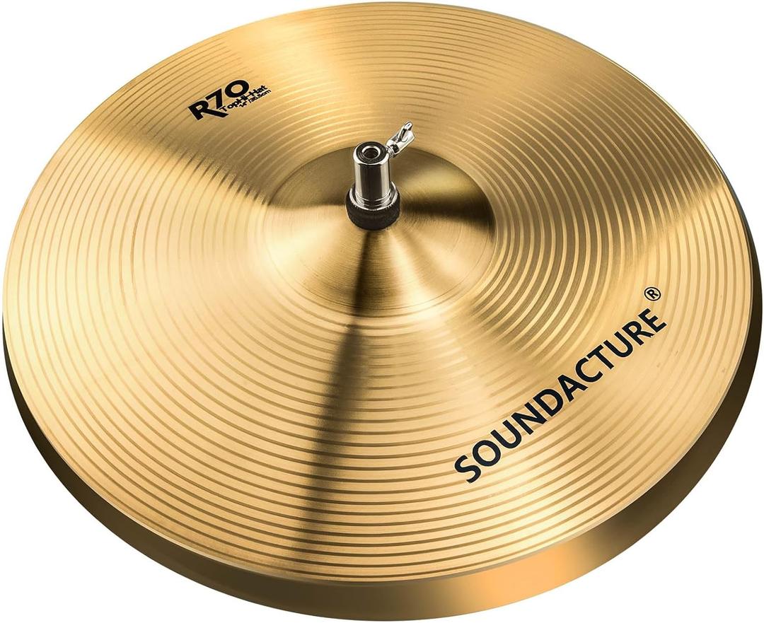 14" Hi Hat Cymbals Pair(14"Hi-Hats) Drum Cymbals for Drum Set Bright Sound, Crisp, Smooth, and Durable Hi-Hat Cymbals for Drummers