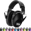 Dr.meter Noise Cancelling Ear Muffs: EM100 SNR27.4 Ear Muffs for Noise Reduction - Kids Noise Cancelling Headphones with Adjustable Headband for Monster Truck Autism Sensory Mowing Firework-Black