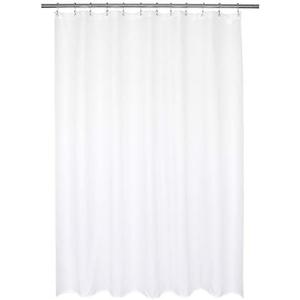 Barossa Design Waterproof Fabric Shower Curtain Liner Microfiber 70" W x 72" H - Hotel Quality, Machine Washable, White Shower Liner for Bath Tub, 70x72 Inches