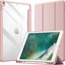 Case for iPad Pro 10.5-Inch and iPad Air 3 (10.5-Inch 2019, 3rd Generation) with Pencil Holder, Clear Transparent Back Shell Slim Stand Shockproof Tablet Cover (Matcha Green)