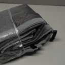 Thermal Door Curtain Fits Doors Size 34"x82"Curtain Size 37"x84", Magnetic Insulated Curtain Side Open Keep Warm in Winter Cool in Summer,Diamond Pattern,Gray