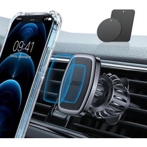 LISEN Magnetic Phone Holder for Car, Car Phone Holder Magnetic with Upgraded Clip & Ultra 6 Strong Magnets, Magnetic Car Phone Mount Magnet for Car Automobile Cradles, Soporte de Telefono para carro