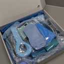 24 Pcs Home Pilates Essentials Kit for Women, Pilates Equipment Ring and Ball Set with Stretching Strap, Water Bottle, Magic Circle, Yoga Ring, Gym Bag, Resistance Band, Anti Slip Socks (Blue)