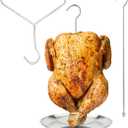 Stainless Steel Turkey Fryer Rack Kit for Thanksgiving Turkey Roasting Stand Replacement Parts Chicken Rack Roaster with Lifter Hook, Holder Base for Deep Fry Pot