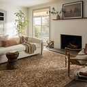 Loloi Magnolia Home by Joanna Gaines Junie Collection JUE-01 Clay/Natural 7'-10" x 10'-2", .38" Pile Height, Area Rug