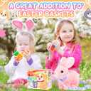 Tagitary Easter Plush Bunny Toys for Kids - Interactive Electronic Rabbit with Sounds, Wiggling Ears, Hopping Motion, Leash - Perfect for Easter, Christmas, or Birthday Gifts