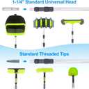 Sepetrel Pool Pole-Upgraded Professional 15 Foot Telescoping Swimming Pool Pole with Threaded Tips,Adjustable Telescopic Poles,for Skimmer Net,Brush,Vacuum Head