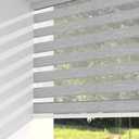 ShadesU Cordless Zebra Blinds for Windows – Light Filtering Dual-Layer Window Shades for Privacy - Easy to Install (Grey Color) (Maximum Height 72") (Width 58")