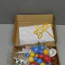 57 Pcs Cartoon Cake Topper Kit Cow Birthday Party Decorations Red Blue and Yellow Cake Toppers Cow Baby Shower Supplies for Cupcake Party Decorations