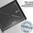 Camco Dishwasher Drain Pan | Protects Floors, Cabinets, Walls & Features Front Opening for Easy Leak Detection | Crafted of Heavy-Duty Polymer | Black, 23-5/8 x 20-1/2 (20602)