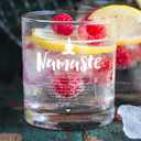 kunlisa Namaste Zen Gifts Whiskey Glasses, Meditation Spiritual Gifts for Women, Gift for Yoga Lovers, 10 oz Drinking Rocks Glasses for Women Whisky Cocktail Scotch Bourbon Liquor