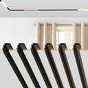 SCON 6-Pack Track Rails, Recessed Magnetic Track Lighting Kit, Easy Install Aluminum Rail System for Flush Mount LED Heads, for Magnetic Lamp Heads for Kitchen, Living Room, Office, Shop (3.3FT)