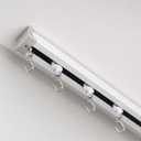 Ceiling Curtain Track 3ft-6ft, Wall or Ceiling Mount Rail Set with Hooks