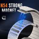 Suitisbest Compatible with Apple Watch Bands for Men 44mm 45mm 46mm 49mm 42mm Women, Silicone Magnetic Sport Loop Strap for iWatch Ultra 3 2 Series 11 10 9 8 7 6 5 4 3 SE3 (Starlight)