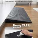 VEVOR 1.2" Rise Cuttable Threshold Ramp for Doorways, 35.4" Wide Natural Rubber Wheelchair Ramp, Non-Slip Solid Rubber Ramp with Double-Sided Tape for Doorways, Driveways, Bathroom, Smooth Tile