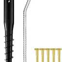 Premium No Dig Ground Anchor Black U-Model Screw in Post Stake 27" Long Anchor Fits Full Sized 4"x4" Posts, Great for Mailbox Posts and Fence Posts (27"x4"(1 Pack))