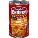 Campbells Chunky Soup, Jazzy Jambalaya with Chicken, Sausage and Ham Soup, 18.6 Oz Can BB 4/3/27