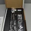 Universal TV Stand - Table Top TV Stand for 27-60 inch LCD LED TVs - 6 Level Height Adjustable TV Base Stand with Tempered Glass Base & Wire Management, VESA 400x400mm