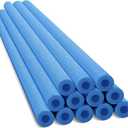 Nezyo 12 Pack Pool Noodles Foam Swim Noodles 52 Inch Jumbo Hollow Swimming Pool Noodle Bulk Floats Heavy Duty for Xmas Decoration Craft Projects Padding Bumper (Blue)