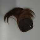 Wispy Bangs Hair Clip Human Hair, Human Hair Clip in Bangs, Wispy Hair Pieces, No Tangle & Smooth, 11g #02 Dark Brown