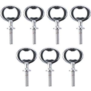 Pack of 7 Pcs Metal Bottle Opener Kit Blank Bottle Opener Stainless Steel Inserts Hardware for Valentine's Day Wedding Wine Party DIY Project Craft Wood Turning,Silver