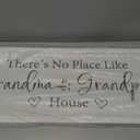 Grandma and Grandpa's House Wall Decor, 32x12 Inch, White