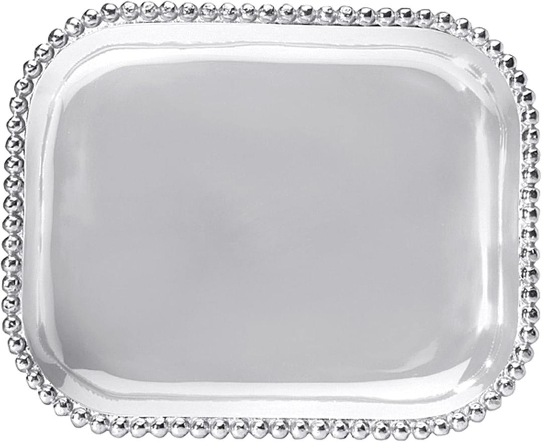 Mariposa Pearled Rectangular Platter, Large