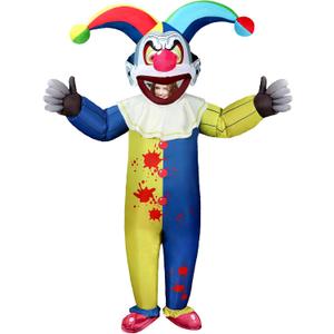 Halloween Clown Inflatable Costume for Adult 8 ft Full Body Costume Funny Blow up Suit for Cosplay Party