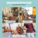 Wood Book Stand - Book Holder for Reading Hands Free, Foldable, Adjustable Book Display Stand, Cookbook Stand Portable, Lightweight Page Holder for Book Lovers, Cooks, Students 13.4"x9.4"