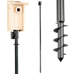 WHITEHORSE Bird House Pole Mount- A Professional Bird Feeder Pole for Outside - Very Sturdy Against Strong Winds - 7 Tall Bird House Poles for Outdoors - Pole for Bird Feeders - Bluebird House Pole