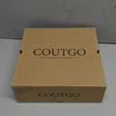 Coutgo Womens Buckle Strap Ankle Booties Kitten Low Heel Pointed Toe Y2K Boots Side Zipper Fall Shoes (6.5, Black)