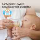 Pigeon Glass Nursing Bottle Wide Neck, Anti-Colic, Streamlined Body, Natural Feel, Easy to Clean, Heat-Resistant, 5.4 Oz (Pack of 2), Includes 2pcs SS Nipples (0m+)