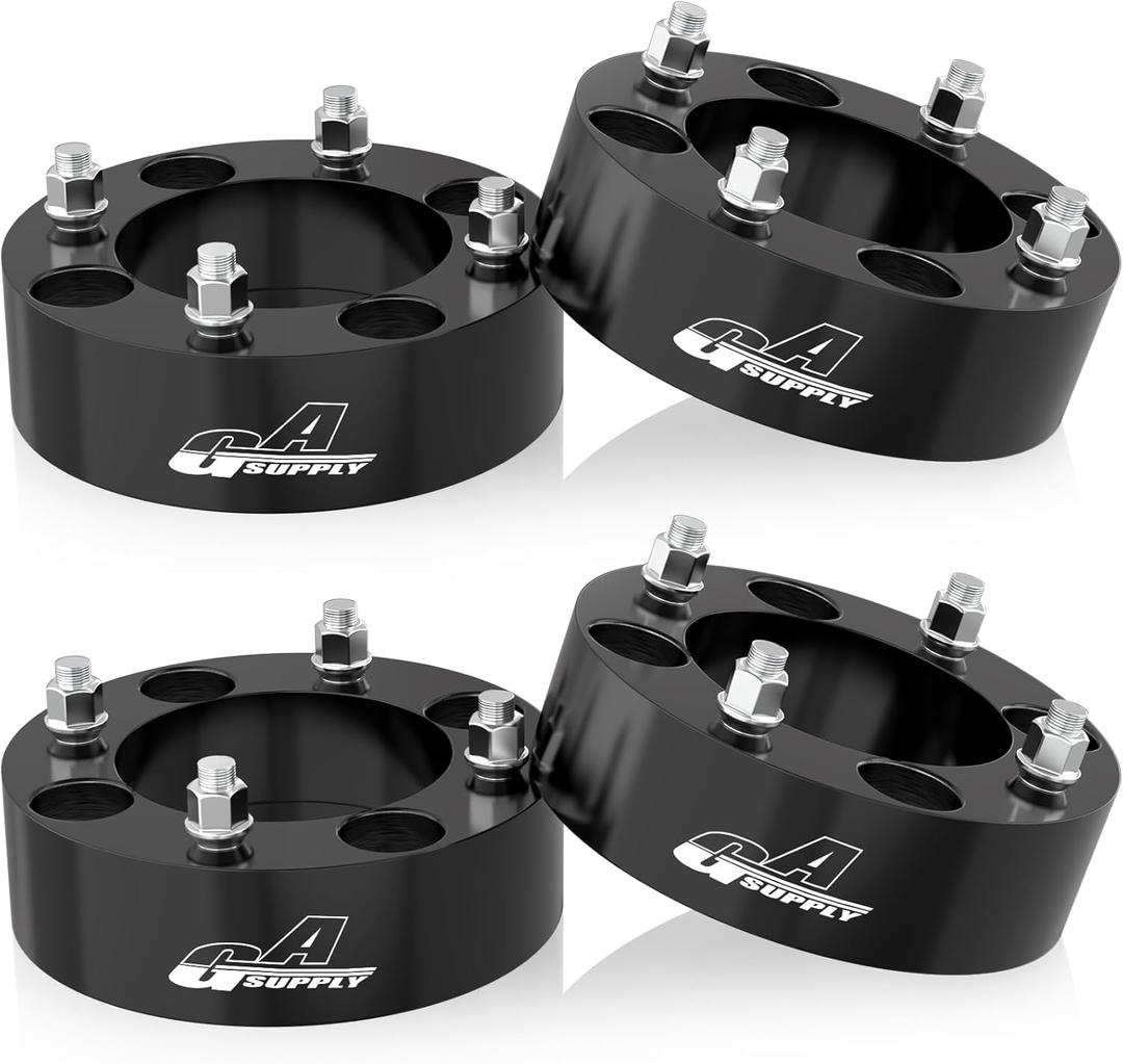 GAsupply 2" 4x137 ATV Wheel Spacers 10x1.25 Studs Fit for CAN-AM Commander Outlander Kawasaki Mule, 4 Lug 4x137mm 50mm Black Wheel Spacer, 110mm Hub Bore, 4PCS