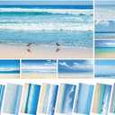 8 Pcs Fluorescent Light Covers with 80 Magnets Decorative for Classroom Ceiling Light 4 x 2 Feet Magnetic Light Covers Filter Easy Install for Office Hospitals & Home Drop Ceiling Supplies (Beach)
