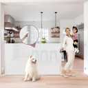 Reinforced 41 Inch Extra Tall Retractable Dog Gate 80 Inch Extra Wide Baby Gate with Support Rods  Prevents Crawling Under, Indoor Extra Tall Retractable Baby Gates Outdoor Extra Tall Pet Gate, White ((41" Tall x 80" Wide))