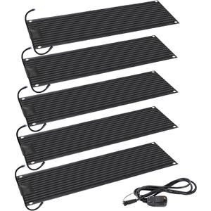 Snow Melting Mats Outdoor 10 x 30 inch - 5 Pack, Non-Slip Heated Outdoor Mats 85W 120V, Heated Driveway Mats with UL and ETL Certificate Power Cord, Suitable for Most Entryways