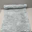 ITSOFT Plush Bathroom Rug 59x21, Absorbent Machine Washable Non Slip Chenille Bath Mats, Quick Dry Bathmat, Bath Rugs for Bath, Shower, Bedroom, or Door Mat, Spa Blue