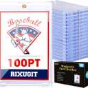 20-Pack One Touch Magnetic Card-Holder - 100pt Magnetic Baseball Card Holders, Trading Card Holder, UV Protection Sports Card Protectors, Magnet Case Fit for Standard Cards Storage and Display