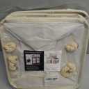 Robuy 3 Pack Storage Cube Bins Collapsible Sturdy cationic Fabric Storage Basket with Cotton Rope Handle For Organizing Shelf Nurery Home Colset 13x13x13 inch (White&Beige)