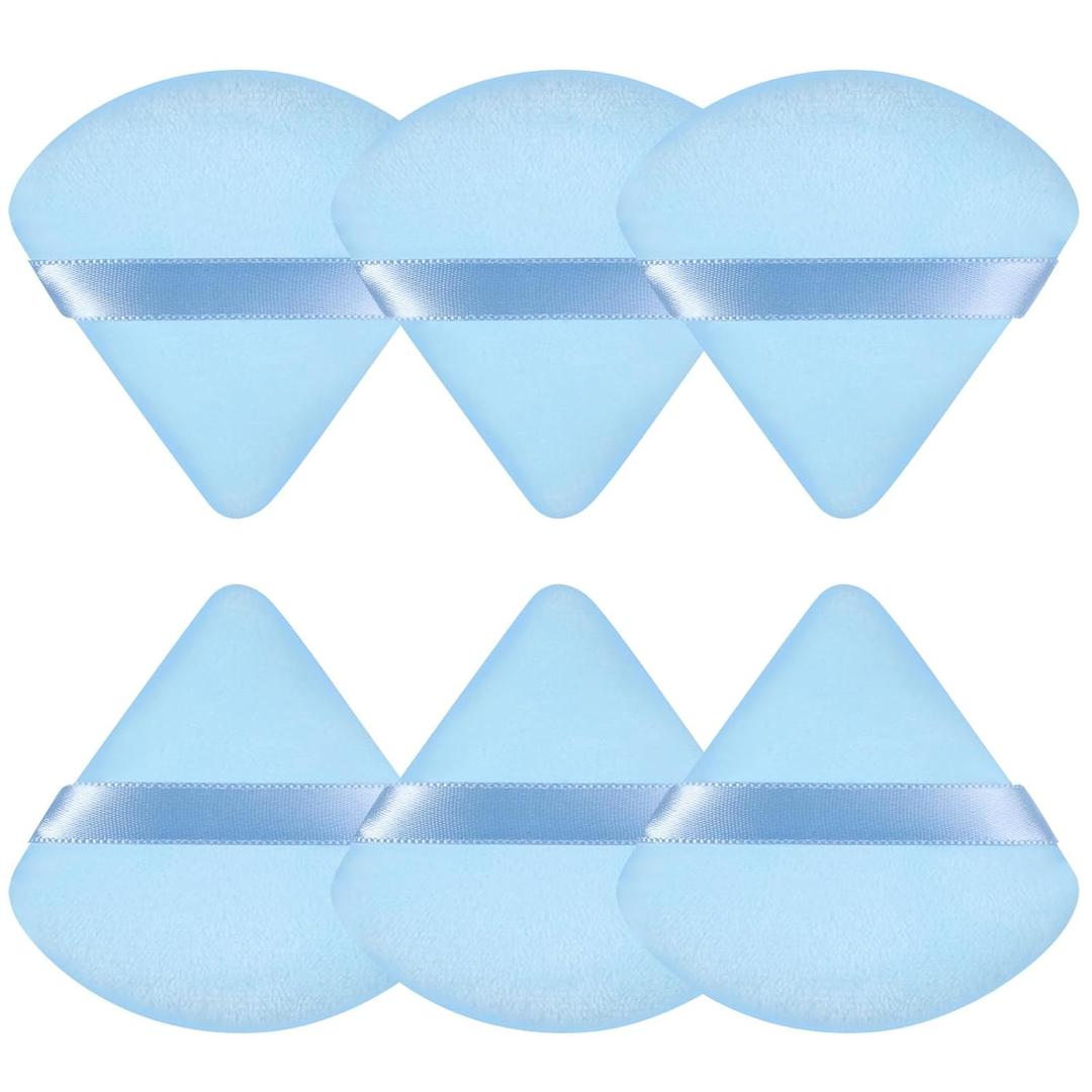 Pimoys 6 Pieces Triangle Powder Puff Soft Makeup Sponge Make Puff for Face Powder Cosmetic Foundation Sponge Makeup Tool