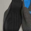 VeraCosy Women's Two-Tone Slippers Soft Comfy Knit Memory Foam Non-slip Indoor Outdoor House Shoes (9-10, Charcoal Cobalt)