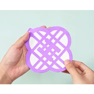 100 Pack K-pop Theme Purple Napkins Paper 6.5''x 6.5'' Disposable Every Day with Chinese Knot Party Supplies Birthday Purple Napkins Paper for Party Supplies